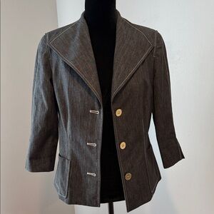Doncaster Charcoal Blazer with Contrast Stitching